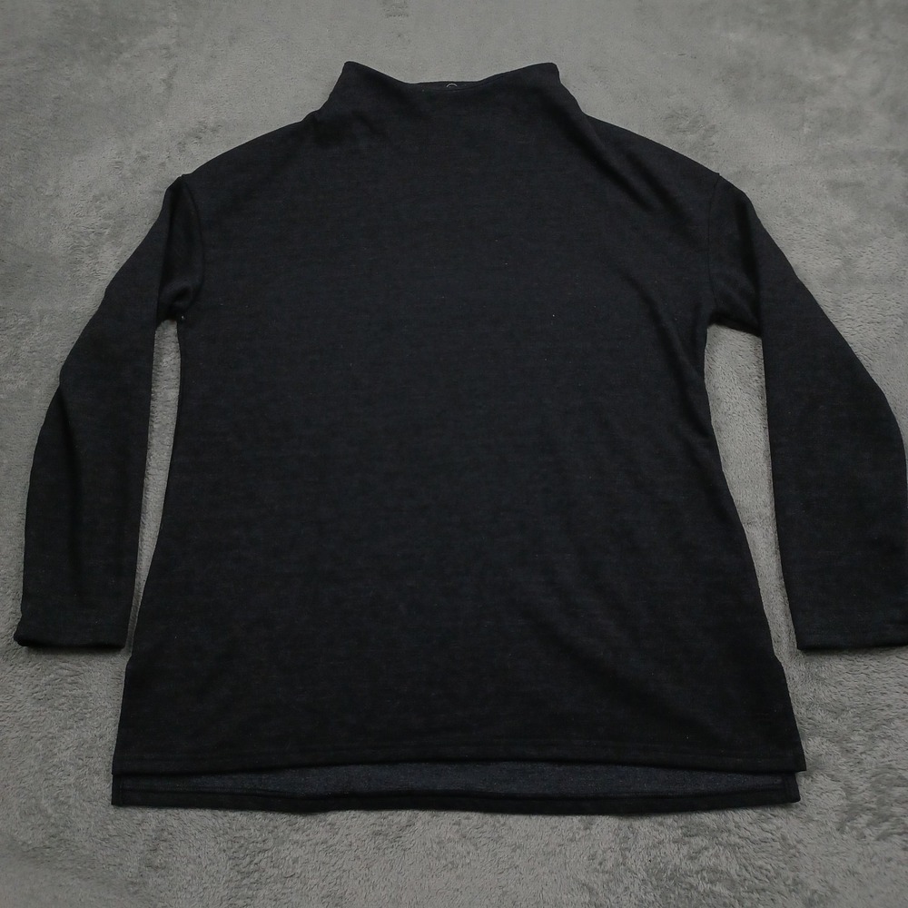 Free Fly Sweater Womens Medium Gray‎ Performance Bamboo Pullover Mock Neck